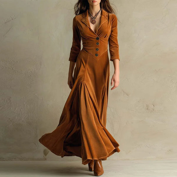Adelina | Long Velvet Dress